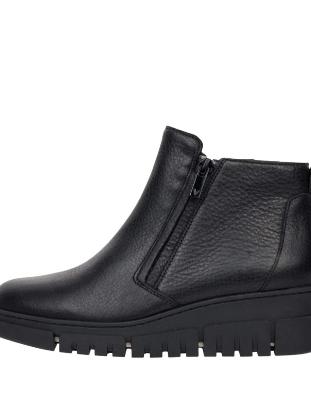 Vionic Uptown Wedge Ankle Booties Black Leather Comfort Shoes Women’s 8 - Picture 4 of 13